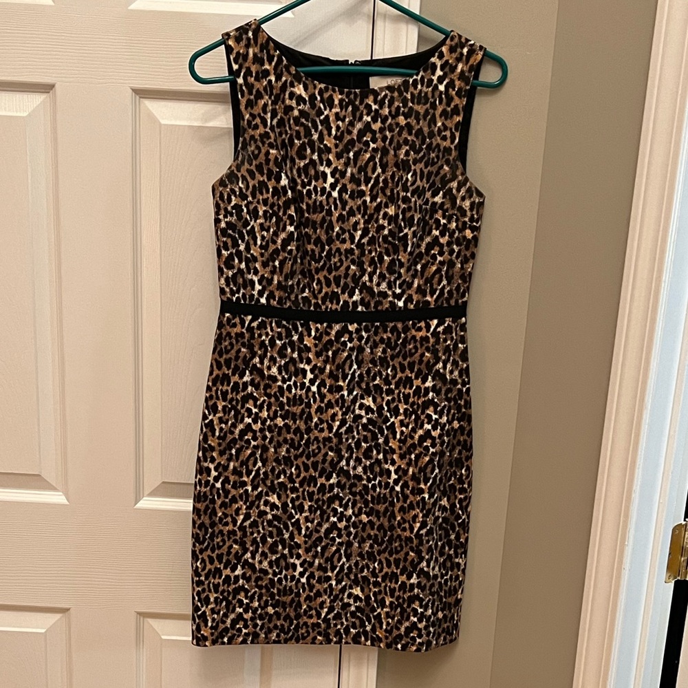 Loft - Leopard Print Dress - Size 0